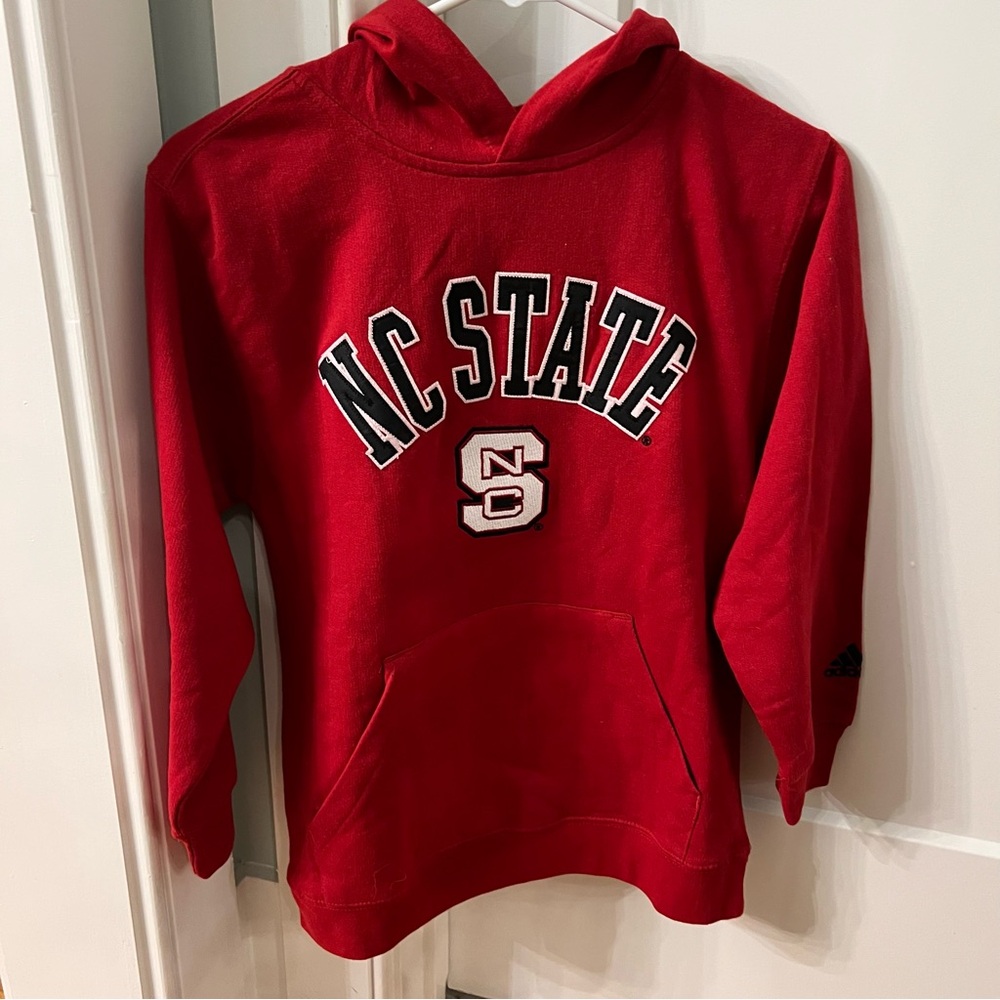 Adidas Kids Red NC State Hoodie